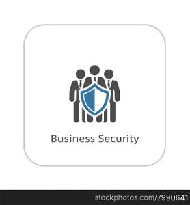 Business Security Icon. Flat Design. Business Concept. Isolated Illustration.. Business Security Icon. Flat Design.