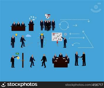 Business set for infographic design. Vector illustration. Business set for infographic design