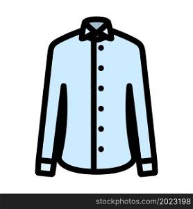 Business Shirt Icon. Editable Bold Outline With Color Fill Design. Vector Illustration.