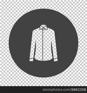 Business Shirt Icon. Subtract Stencil Design on Tranparency Grid. Vector Illustration.