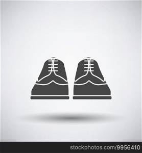 Business Shoes Icon. Dark Gray on Gray Background With Round Shadow. Vector Illustration.