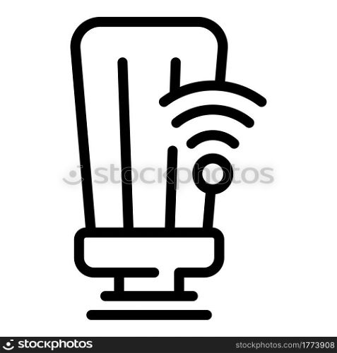 Business smart lightbulb icon. Outline Business smart lightbulb vector icon for web design isolated on white background. Business smart lightbulb icon, outline style