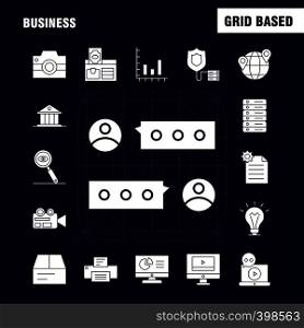 Business Solid Glyph Icon for Web, Print and Mobile UX/UI Kit. Such as: Business, Dollar, Online, Payment, File, Business, Office, Business, Pictogram Pack. - Vector