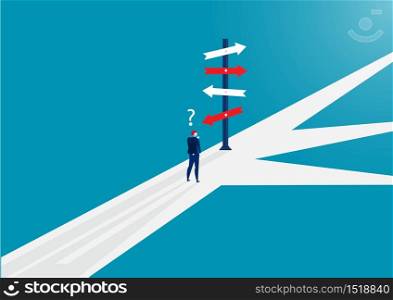 business standing on the top of the mountain adventure go to goal to red flag . illustrator