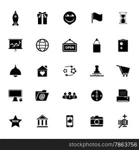 Business start up icons on white background, stock vector