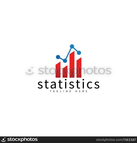 Business statistics logo design template vector isolated