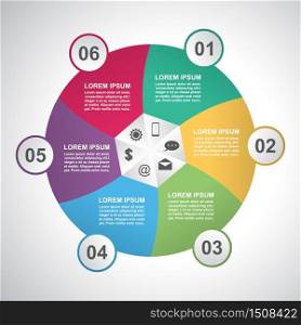 Business Steps Modern Shutter Cycle Chart Infographic Template