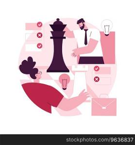 Business strategy abstract concept vector illustration. Business goals and plan, company achievement, market competitive position, decision making, performance efficient planning abstract metaphor.. Business strategy abstract concept vector illustration.
