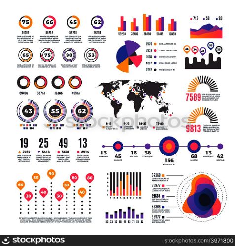 Business strategy modern presentation infographic vector elemens. Bar graph and rate charts. Graph and diagram for presentation business illustration. Business strategy modern presentation infographic vector elemens. Bar graph and rate charts