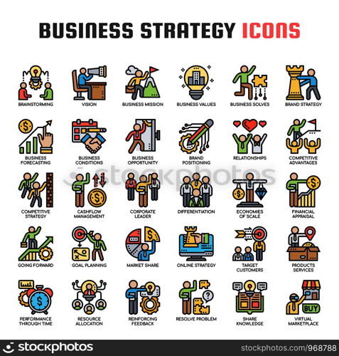 Business Strategy , Thin Line and Pixel Perfect Icons