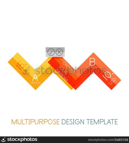 Business stripes presentation design template isolated on white