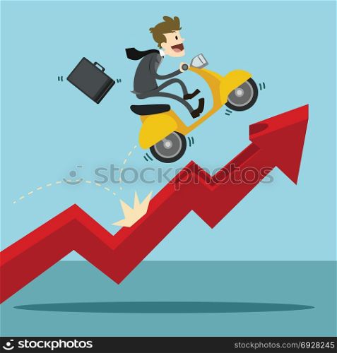 business success activity concept scooter guy. business success activity concept scooter guy vector art
