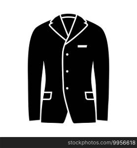 Business Suit Icon. Black Stencil Design. Vector Illustration.