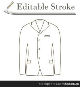 Business Suit Icon. Editable Stroke Simple Design. Vector Illustration.