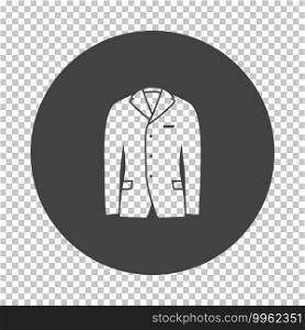 Business Suit Icon. Subtract Stencil Design on Tranparency Grid. Vector Illustration.