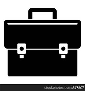 Business suitcase icon. Simple illustration of business suitcase vector icon for web design isolated on white background. Business suitcase icon, simple style
