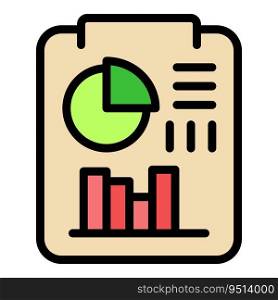 Business tablet icon outline vector. Online marketing. Positive help color flat. Business tablet icon vector flat