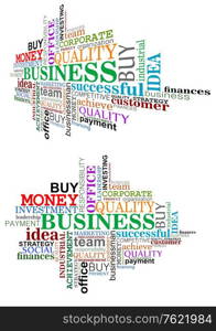 Business tag cloud for marketing and web design