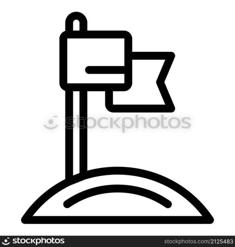 Business target flag icon outline vector. Corporate leadership. Teamwork office. Business target flag icon outline vector. Corporate leadership