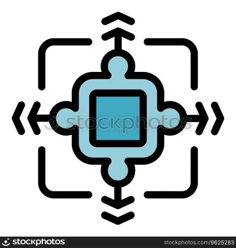 Business target icon outline vector. Top point. Key list color flat. Business target icon vector flat