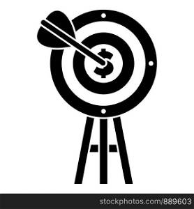 Business target icon. Simple illustration of business target vector icon for web design isolated on white background. Business target icon, simple style