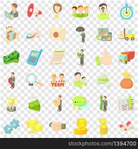 Business target icons set. Cartoon style of 36 business target vector icons for web for any design. Business target icons set, cartoon style