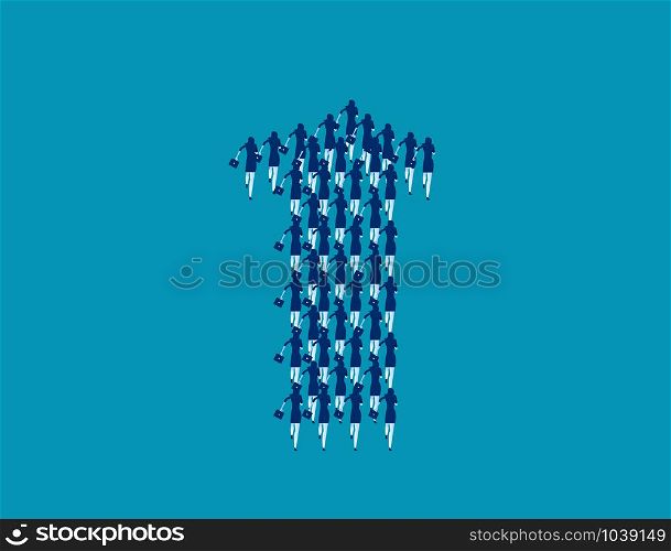Business team and direction. Concept business vector illustration.