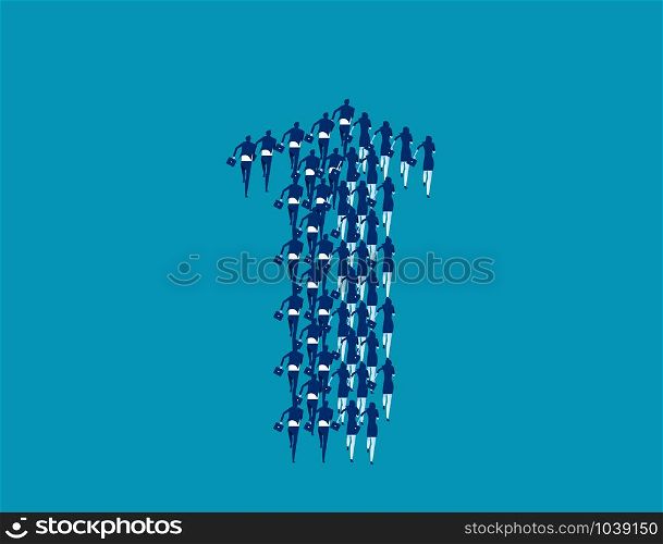 Business team and direction. Concept business vector illustration.