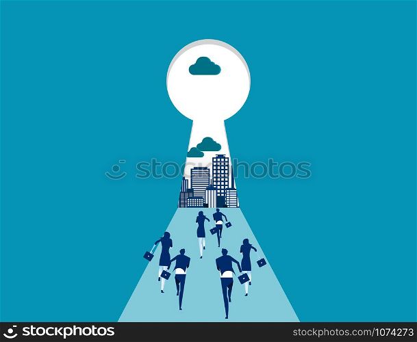 Business team and key success. Concept business vector illustration.