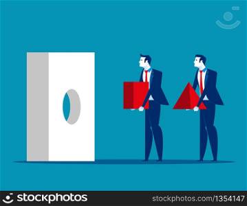 Business team and problem solving. Concept business vector illustration. Issue, Teamwork.