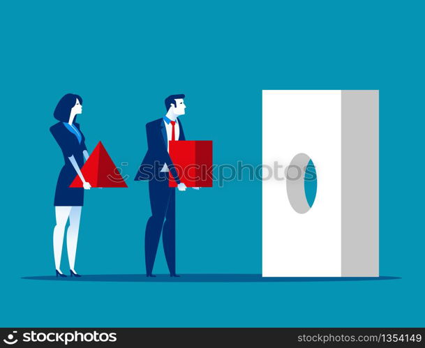 Business team and problem solving. Concept business vector illustration. Issue, Teamwork.