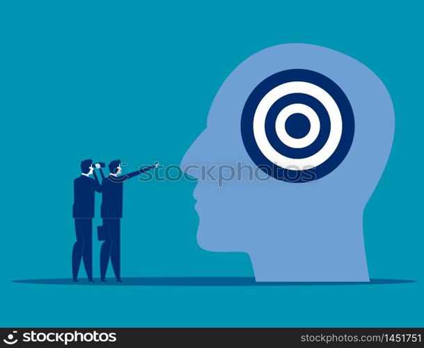 Business team and strategy marketing advertising, Concept business vector illustration, Communication, Target, Flat business cartoon, Analysis.