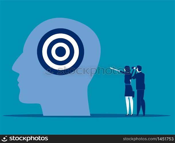 Business team and strategy marketing advertising, Concept business vector illustration, Communication, Target, Flat business cartoon, Analysis.