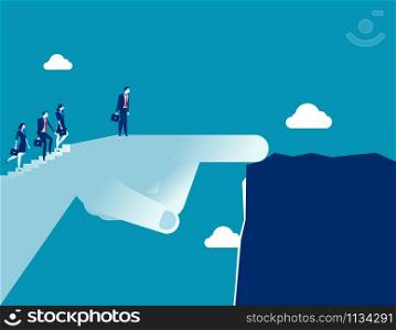 Business team climbing a staircase to success.Concept buisnes vector illustration.
