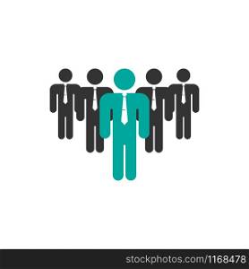 Business team leader icon design template isolated