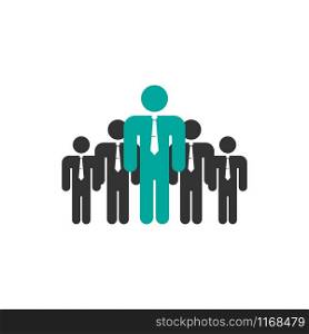 Business team leader icon design template isolated