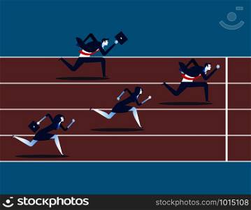Business team race. Concept business vector illustration.