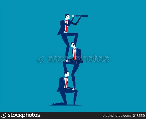 Business team supporting to success. Concept business vector illustration.