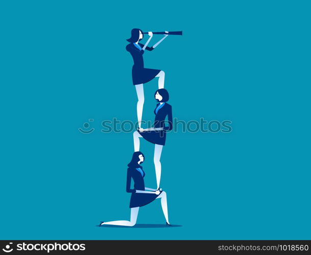 Business team supporting to success. Concept business vector illustration.