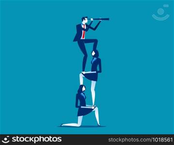 Business team supporting to success. Concept business vector illustration.
