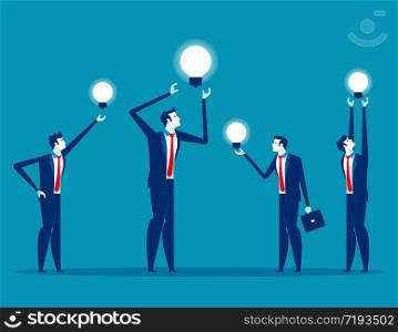 Business team with ideas working. Concept business vector illustration,Teamwork, Office worker.