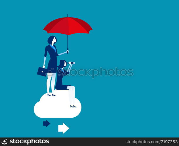 Business team with partnership and searching for investment . Concept business vector illustration. Team, corporate, Investors