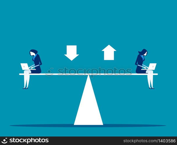 Business team with technology marketing. Concept business vector illustration, Flat character design, Cartoon style.