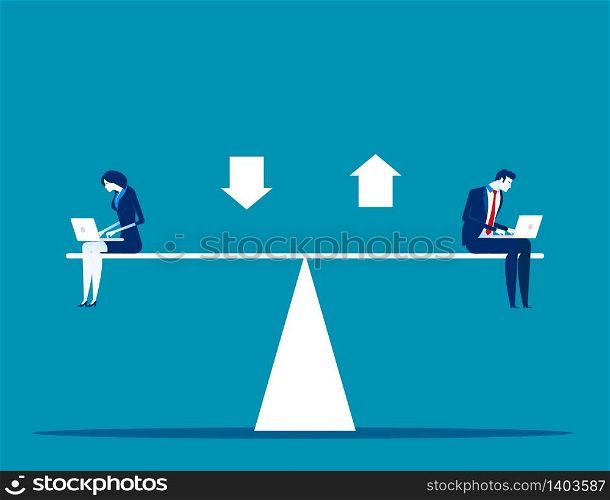 Business team with technology marketing. Concept business vector illustration, Flat character design, Cartoon style.