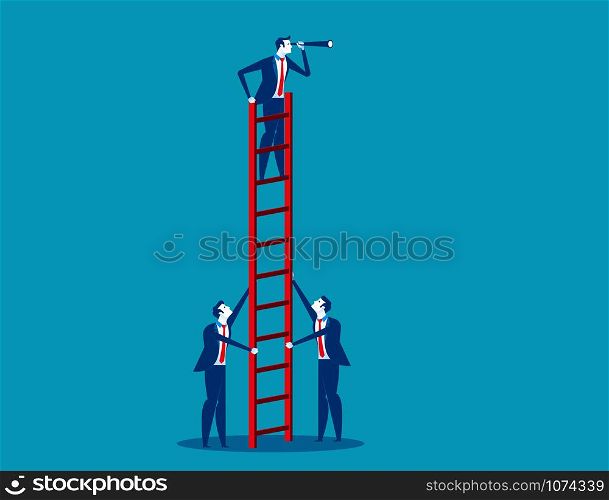 Business team working. Concept business vector illustration.