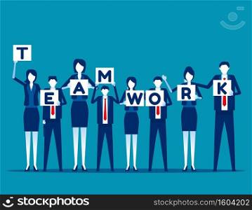 Business teamwork. Concept business team character vector illustration, Group