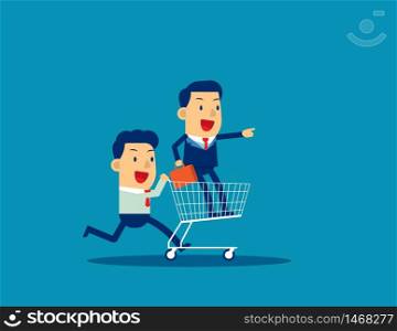 Business teamwork, Concept business vector illustration, Market and investment, Together, Shopping.