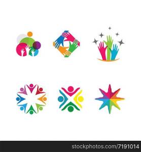 Business teamwork icon set illustration design