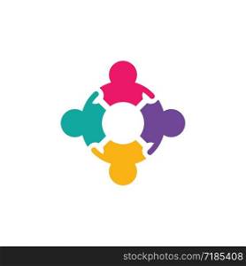 Business teamwork logo template vector icon design