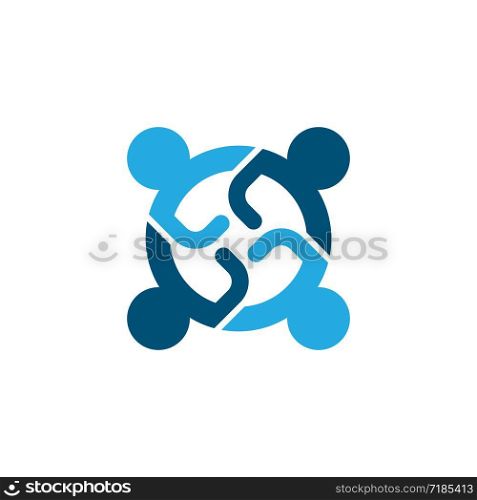 Business teamwork logo template vector icon design